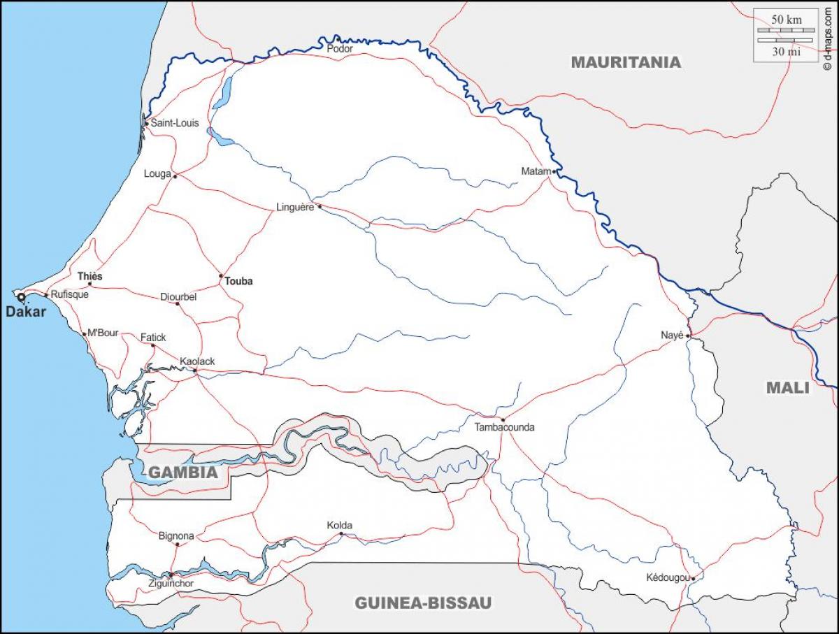 מפה של touba סנגל